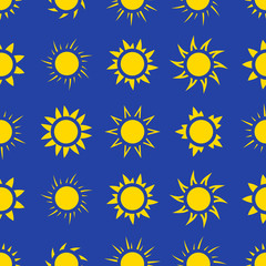 Wall Mural - suns in the sky seamless pattern