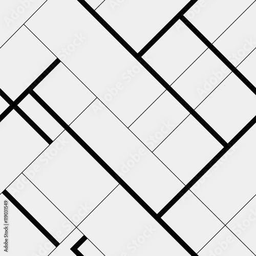 Naklejka nad blat kuchenny Seamless pattern diagonal polygonal rectangular lines, black and white