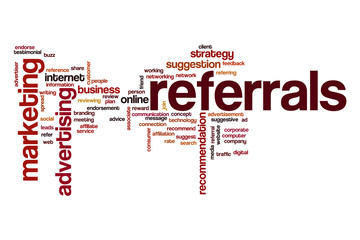 Poster - Referrals word cloud