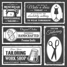 Professional Tailor Labels Set