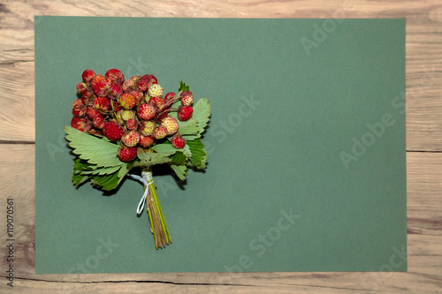 bouquet of fresh red strawberries