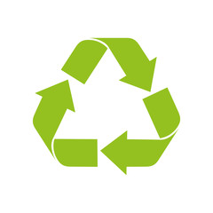 Wall Mural - recycling symbol green ecology enviromental arrow nature vector illustration