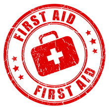 First Aid Rubber Stamp