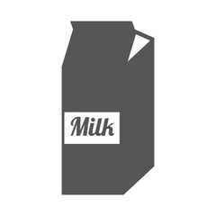 Canvas Print - milk box carton package drink liquid silhouette vector illustration