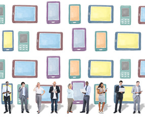 Wall Mural - Digital Devices Technology Graphics Connection Concept