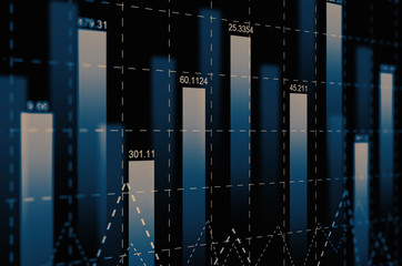 Wall Mural - Financial data on a monitor