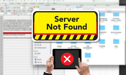 Poster - computer Server Not Found Error Inaccessible