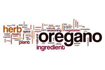 Poster - Oregano word cloud