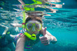 girl engaged in snorkeling 