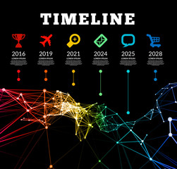 Timeline infographic vector illustration