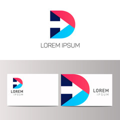 Aufkleber - D letter logo company sign vector design