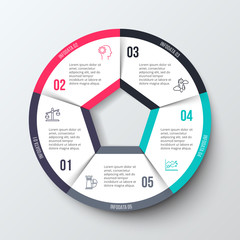 Aufkleber - Vector infographic design template.