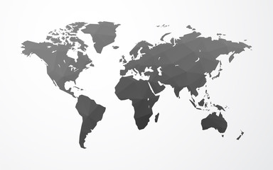 Wall Mural - vector world map illustration low poly
