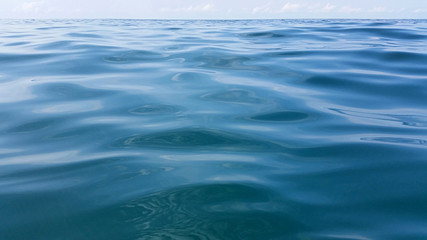  Surface of the warm sea with salt water
