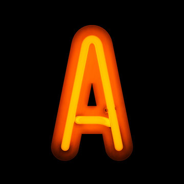 Neon Letter A (Rounded)