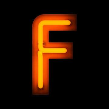 Neon Letter F