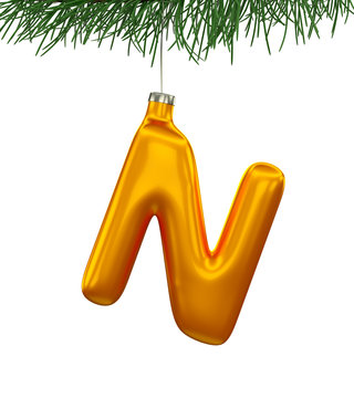 Christmas Tree Font: N