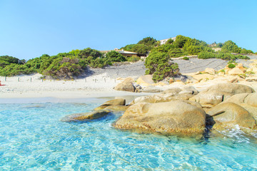 Wall Mural - View of a Punta Molentis beach, Sardinia