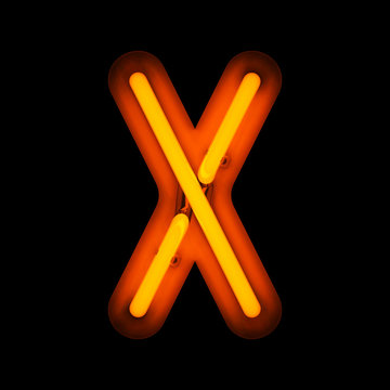 Neon Letter X (Rounded)
