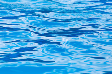expanse of blue water in the pool as a background