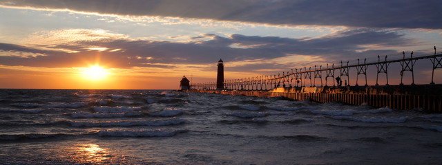 Wall Mural - Grand Haven South Pierhead Lighthouse