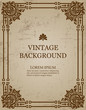 Vector vintage old paper background with royal pattern frame as a template to create book covers, greeting cards, invitations, backdrops, posters.