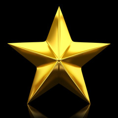 Wall Mural - Shiny golden star