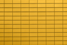 Texture Of Yellow Decorative Tiles In Form Of Brick