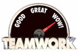 © iQoncept - Teamwork Working Together Collaboration Cooperation Speedometer