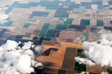 Aerial View Of Farm Field In California