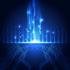 Poster - Abstract technology in the future background, vector illustration