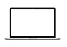 Laptop Mock Up With Blank Screen Vector