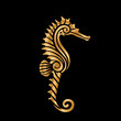 golden styled seahorse
