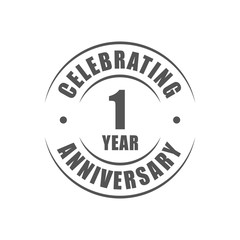 Wall Mural - 1 year celebrating anniversary logo