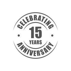 Wall Mural - 15 years celebrating anniversary logo