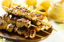 Chicken Skewers With Apricot Sauce