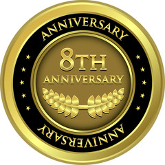 Wall Mural - Eighth Anniversary Gold Medal