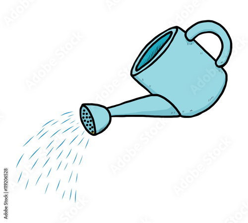 Watering Pot Cartoon Vector And Illustration Hand Drawn Style Isolated On White Background Buy This Stock Vector And Explore Similar Vectors At Adobe Stock Adobe Stock