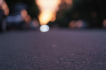 night street town bokeh blurred background