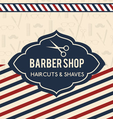 Poster - professional barber shop icon vector illustration graphic