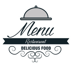 Canvas Print - menu restaurent food icon vector illustration design