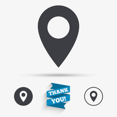 Poster - Map pointer icon. GPS location symbol.