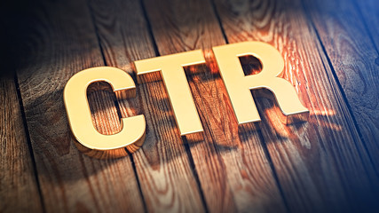 Wall Mural - Acronym CTR on wood planks