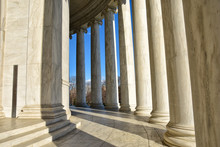 Internal Columns At The Thomas Jefferson Memorial. Washington DC, USA.