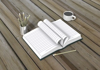 Wall Mural - book concept idea 3d rendering