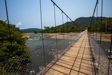 Hanging Bridge Over River Arajuno