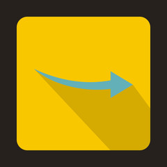 Poster - Thin blue arrow icon in flat style with long shadow
