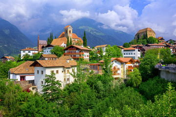 Wall Mural - Alpine village Schenna, Meran, South Tyrol, Italy