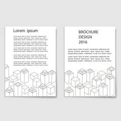 Wall Mural - minimalist brochure cover template - monochrome architecture sty