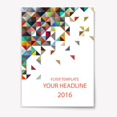 Wall Mural - modern vector cover template with colorful mosaic - a4 size